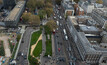 Looking East along Euston Road with Euston station to the left of the image