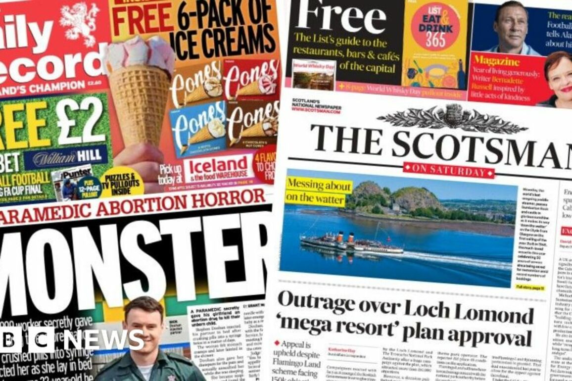 Scotland's papers- Loch Lomond resort row and paramedic 'monster'