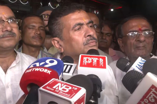 West Bengal LoP Suvendu Adhikari offers prayers at Laxmi Narayan Temple in Bhabanipur ahead of vote counting