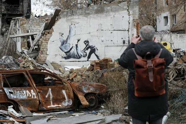 Banksy in Ukraine: how his defiant new works offer hope