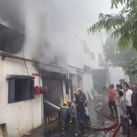 Gujarat: Blaze erupts at plastic pellet factory in Ahemdabad's Bapunagar