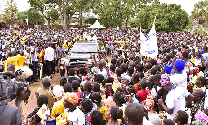 Museveni commends Omoro on voting good leaders Museveni commends Omoro on voting good leaders