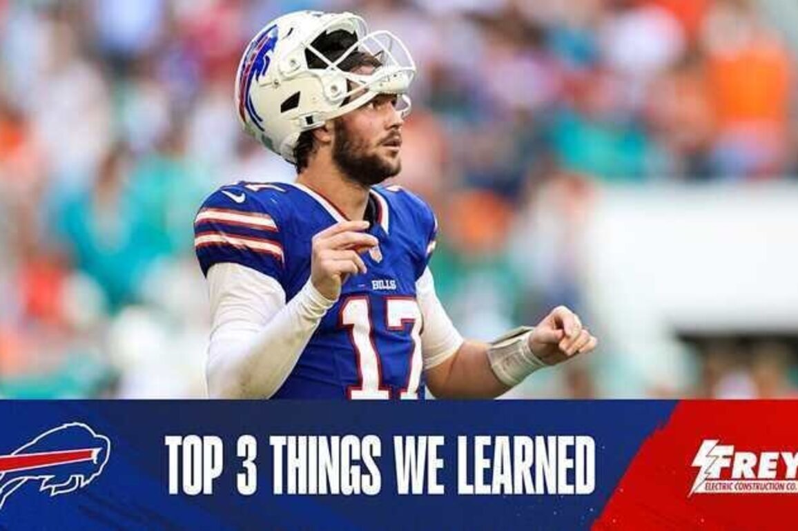 Top 3 things we learned from Bills vs. Dolphins | Week 10