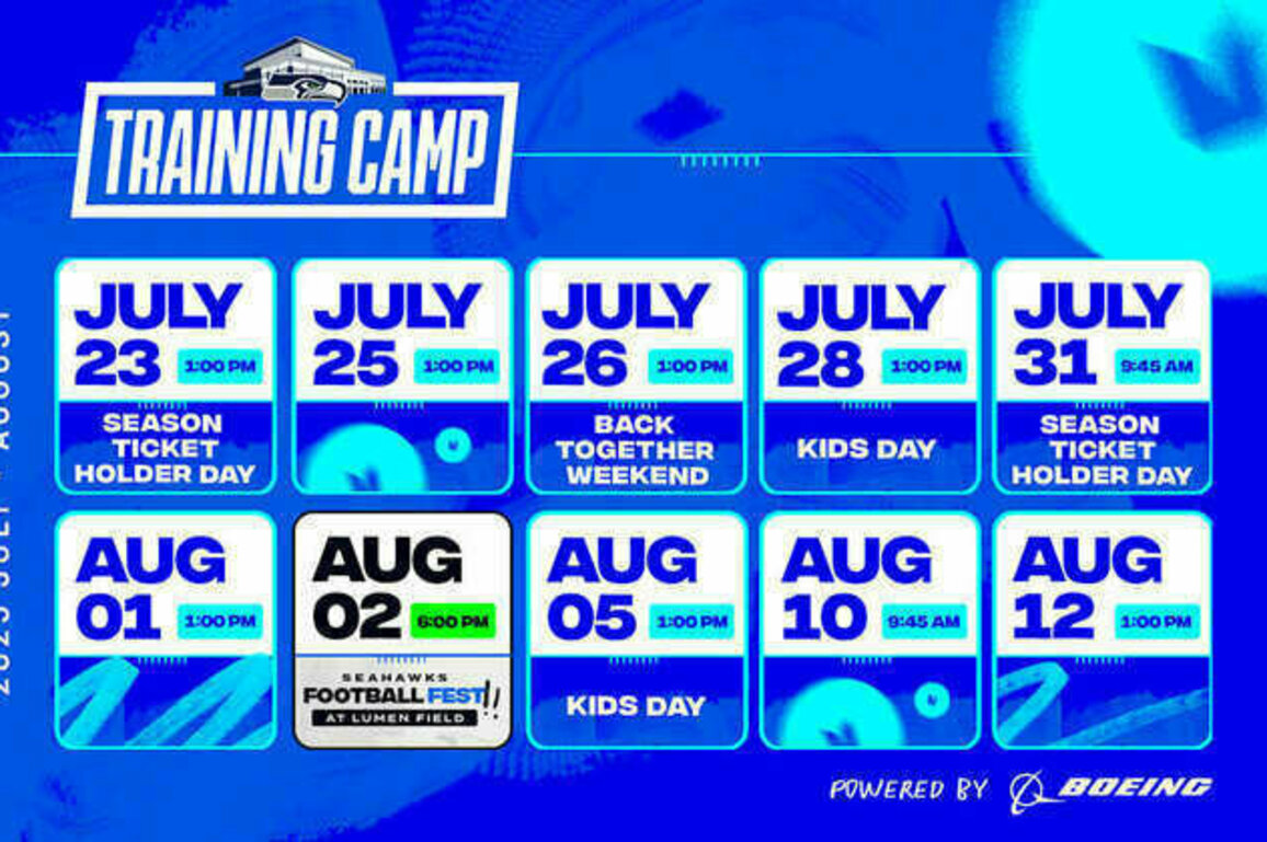 Seahawks Announce Public Training Camp Dates