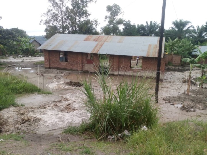 A church has been submerged in Bundibugyo near River Lamia. Photo by Geoffrey Nyamwongera
