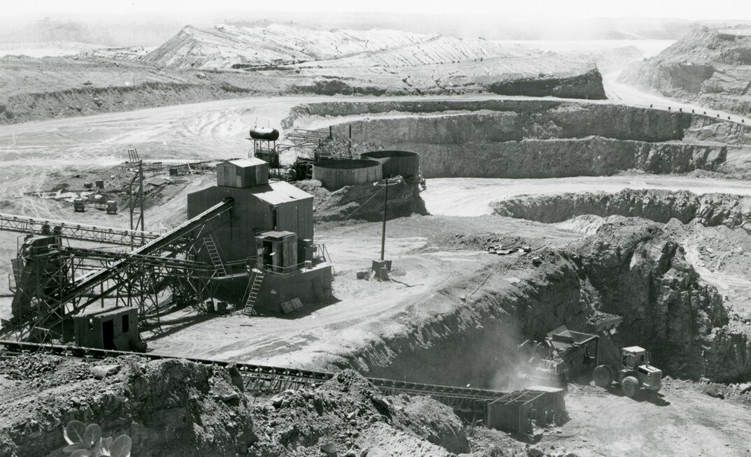 Mining at Nobles Nob in 1980.