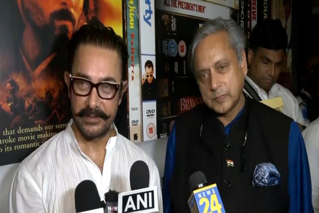 Aamir Khan attends screening of 'Sitaare Zameen Par' with Shashi Tharoor in Delhi, says "We're all delighted"