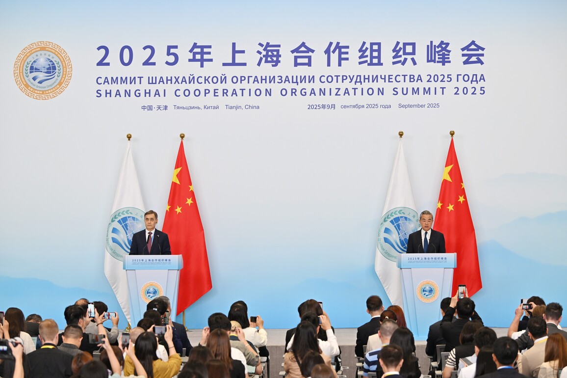 (SCO Tianjin Summit) CHINA-TIANJIN-SCO-WANG YI-PRESS (CN)