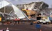  Destruction at BHP Peak Downs workshop in Queensland after storms.