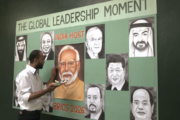 Amritsar artist creates massive painting of PM Modi, global leaders ahead of BRICS Summit 2026
