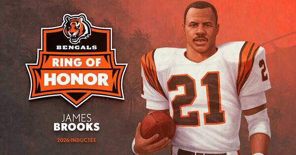 James Brooks Climbs The Steps Again To Bengals Ring of Honor