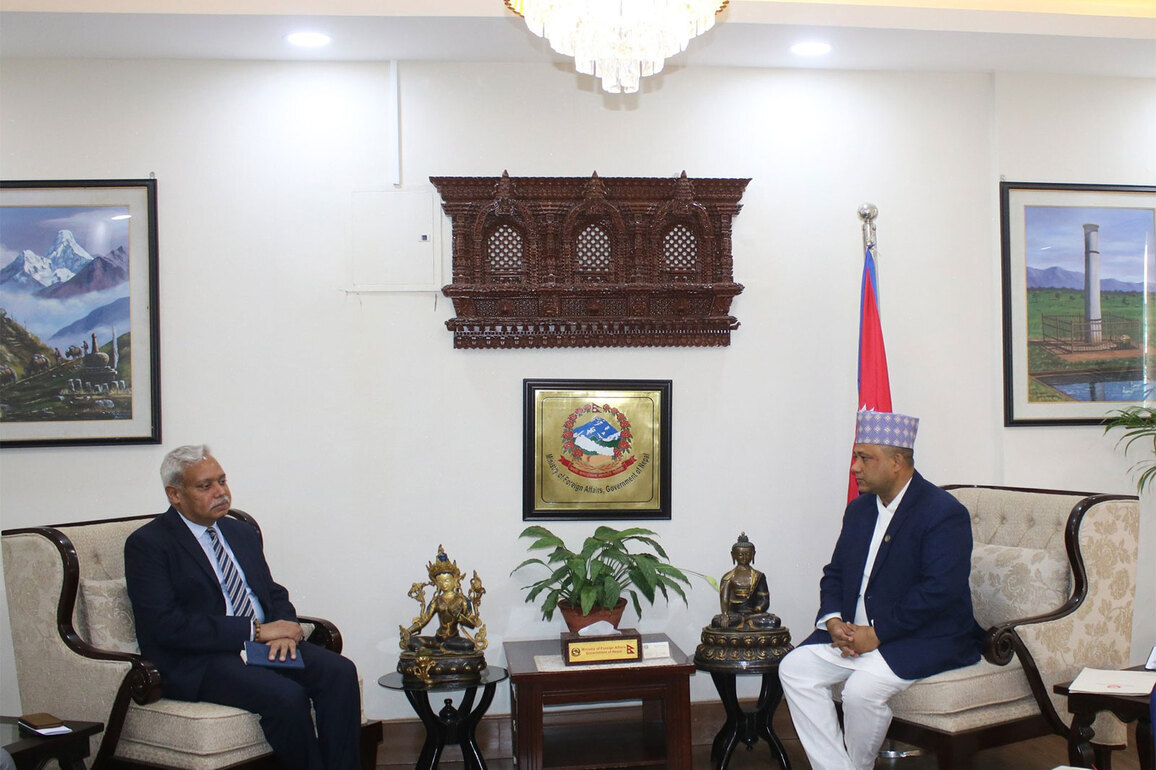 Indian Ambassador to Nepal makes courtesy call on newly appointed Nepal Foreign Minister