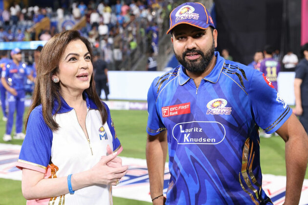 Nita Ambani congratulates Rohit Sharma as stand named after him unveiled at Wankhede Stadium