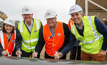  Richard, second from left, at the Longford Liquid Pipeline project announcement in 2016.