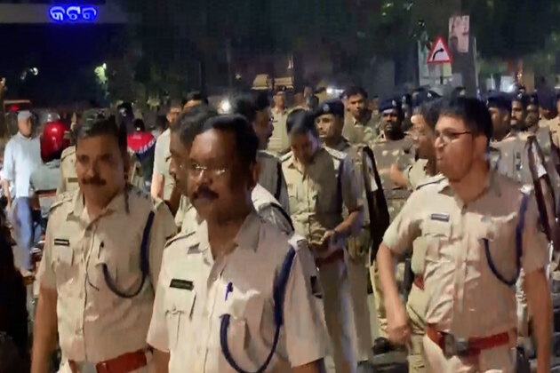 Odisha Police hold flag march ahead of Kali Puja immersion in Cuttack