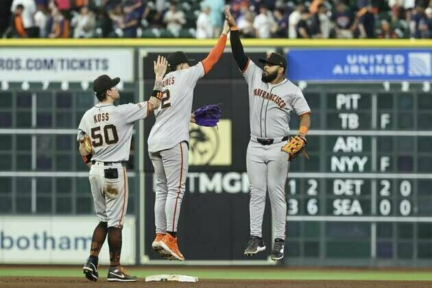 At home on road, Giants vie for series sweep of Astros