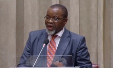 Minister of mineral resources Gwede Mantashe giving his budget speech