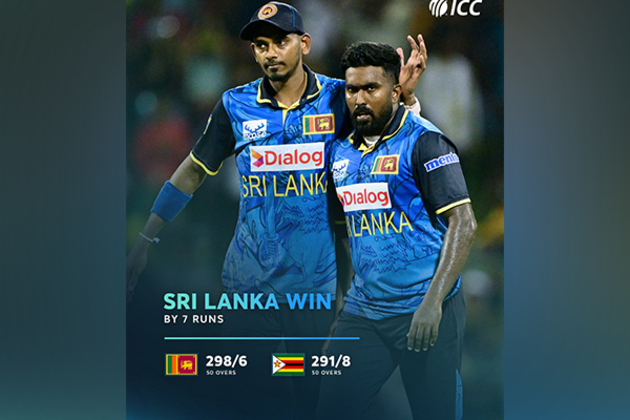 Madushanka's hat-trick helps Sri Lanka to narrow 7 run win over Zimbabwe in 1st ODI