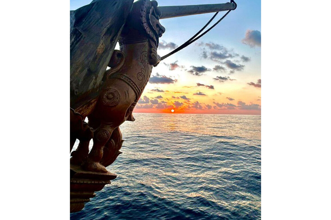 Indian sailing vessel 'Kaundinya' built using 2000-year-old technique enters Omani waters on historic voyage