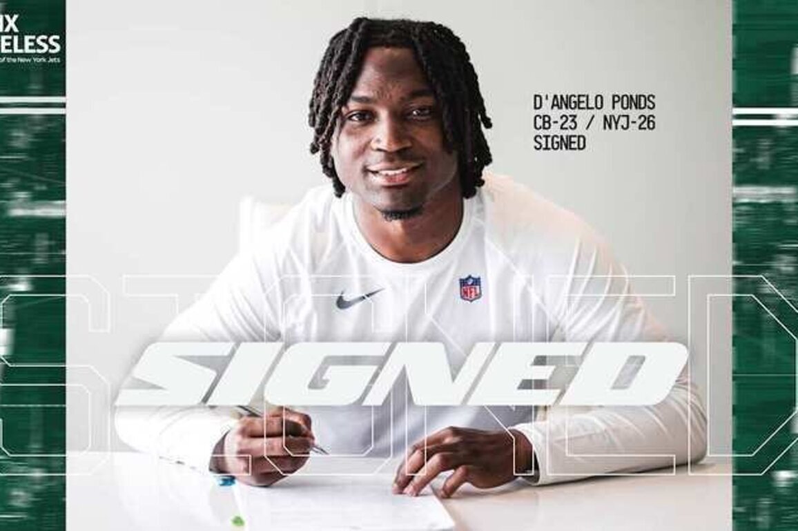 Jets Sign Second-Round Draft Pick D'Angelo Ponds to Rookie Contract