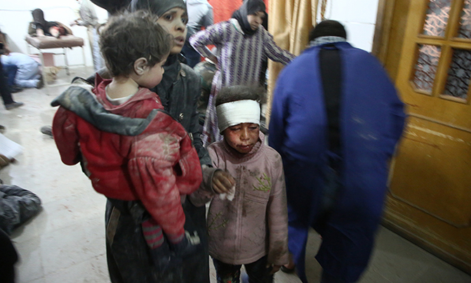 Strikes pound Syria's Ghouta as world fumbles for response Strikes pound Syria's Ghouta as world fumbles for response