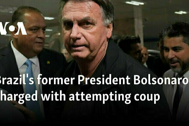 Brazil's former President Bolsonaro charged with attempting coup