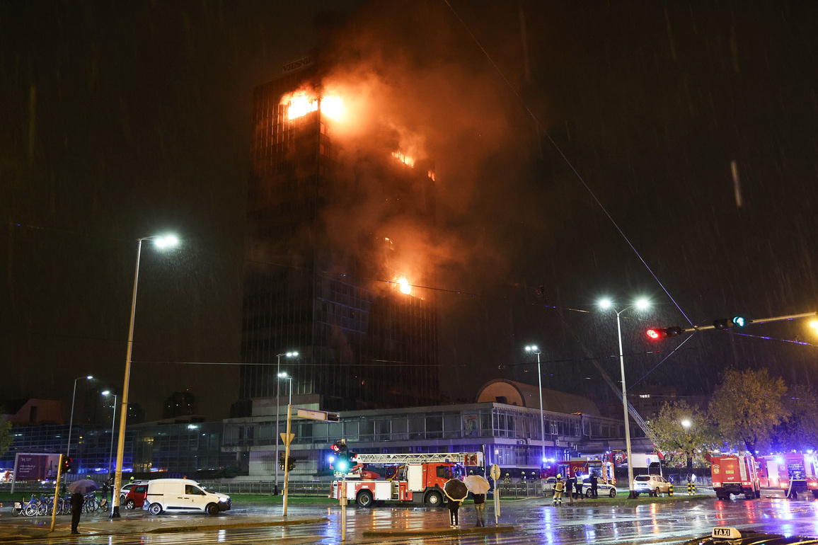 CROATIA-ZAGREB-BUILDING-FIRE