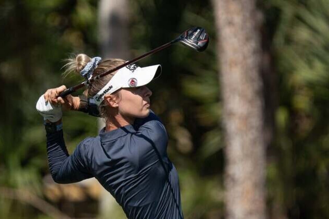 Nelly Korda leads Tournament of Champions; play suspended by high winds