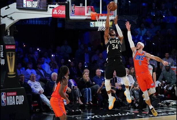 Giannis Antetokounmpo carries Bucks past Thunder in NBA Cup final