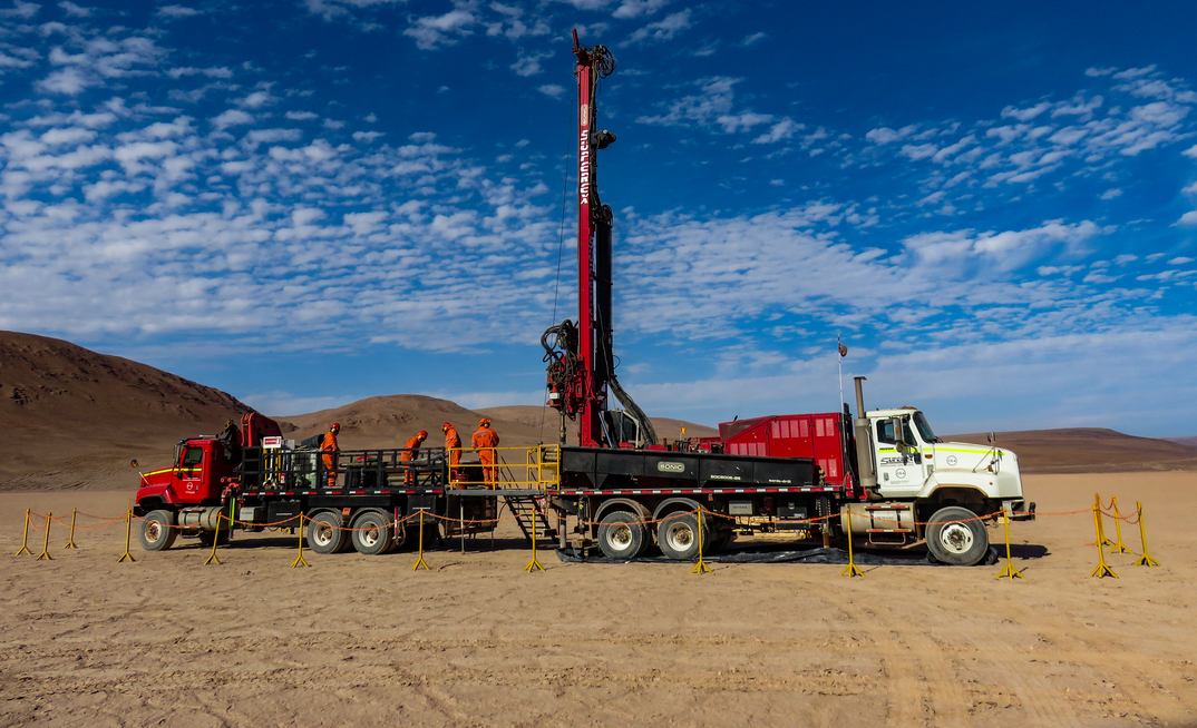 Superex of Santiago, Chile, used sonic technology supplied by Sonic Drill Corp. to retrieve core samples from the Atacama Desert