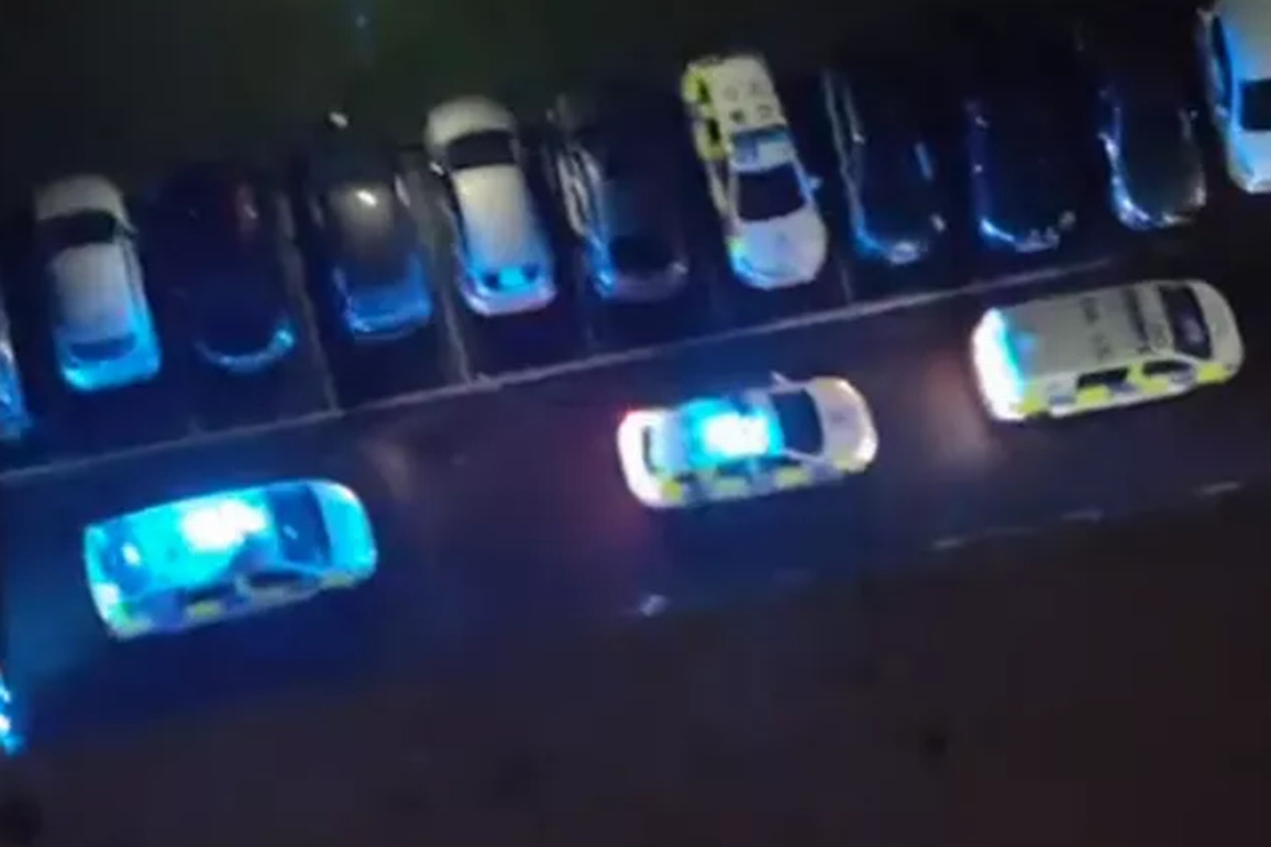Two police officers rushed to hospital after disturbance at Glasgow tower block