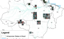  Áreas mapeadas em estudo sobre mineração na Amazônia