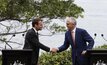  Macron called on the Turnbull government to show the “power of conviction” on fighting climate change.