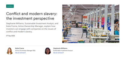 How investors should approach modern slavery
