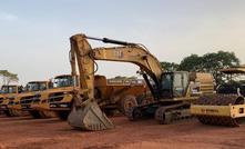  Corica’s early works fleet (Volvo ADT's and Cat excavators). 