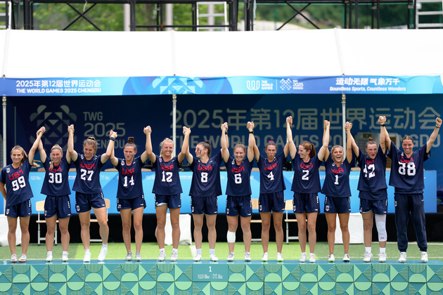 (SP)CHINA-CHENGDU-THE WORLD GAMES 2025-LACROSSE-WOMEN-VICTORY CEREMONY (CN)