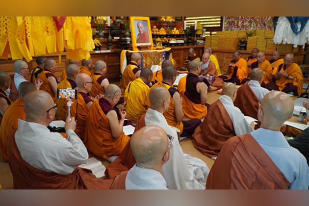 Tibetans and Koreans celebrate His Holiness the 14th Dalai Lama's 90th birthday with a long-life prayer ceremony