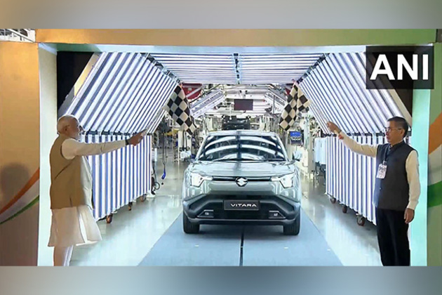 PM Narendra Modi flags off Suzuki's 'e-VITARA' from Hansalpur plant on day 2 of Gujarat visit
