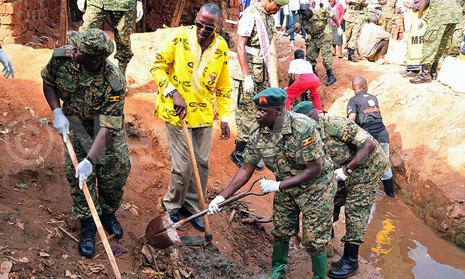 Civilians laud UPDF on sanitary services Civilians laud UPDF on sanitary services