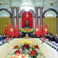 VIETNAM-HANOI-XI JINPING-LUONG CUONG-MEETING