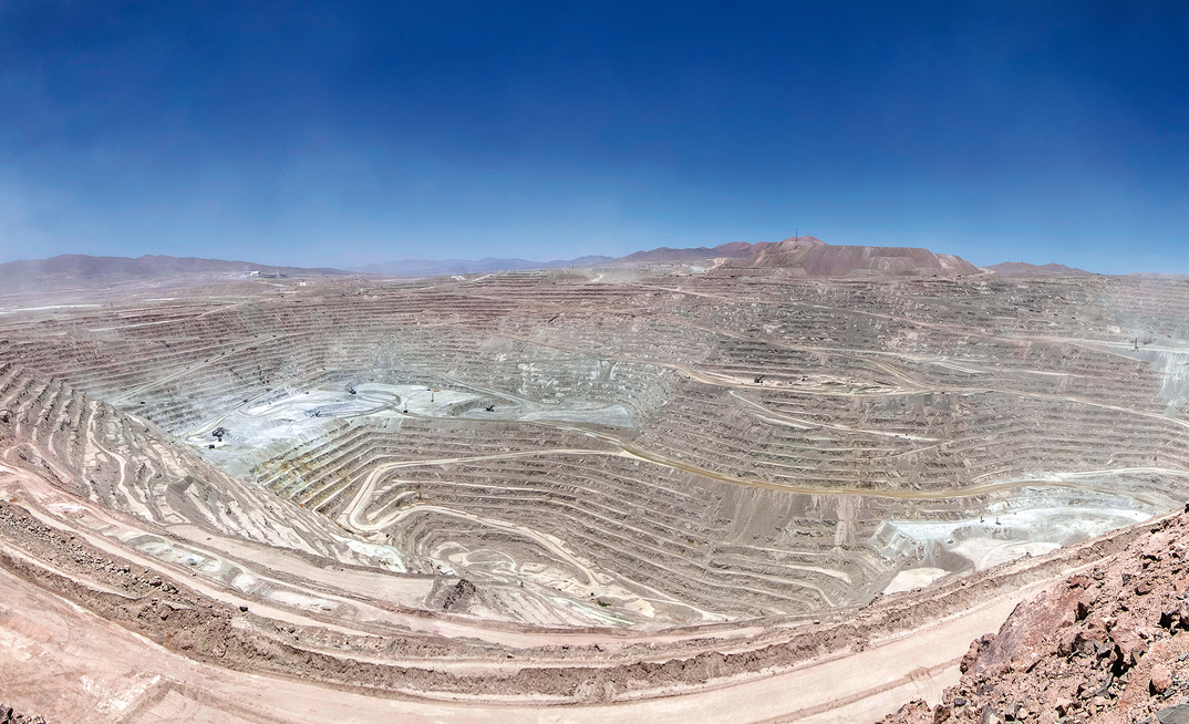The Escondida copper mine in Chile saw a slowing in output in August 2024 amid strike action (Credit BHP)