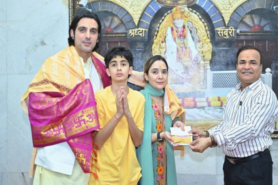 "My mother's favourite place...": Zayed Khan, Sussane offer prayers at Shirdi Sai Baba Temple
