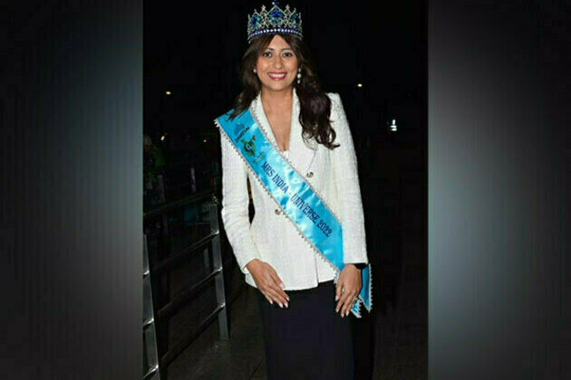 Mrs Universe India Aditi Sharma spotted at Mumbai airport as she leaves for the Mrs Universe competition