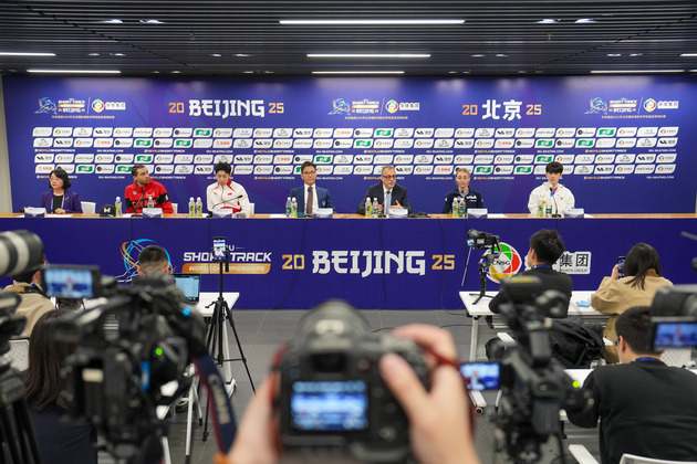 (SP)CHINA-BEIJING-SHORT TRACK SPEED SKATING-WORLD CHAMPIONSHIPS-PRESS CONFERENCE (CN)