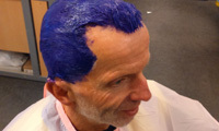 RGB staff member turns violet and raises £365 for charity