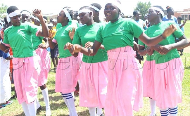  upils of lem rimary chool in aberamaido district performing in support of the fight against genderbased violence