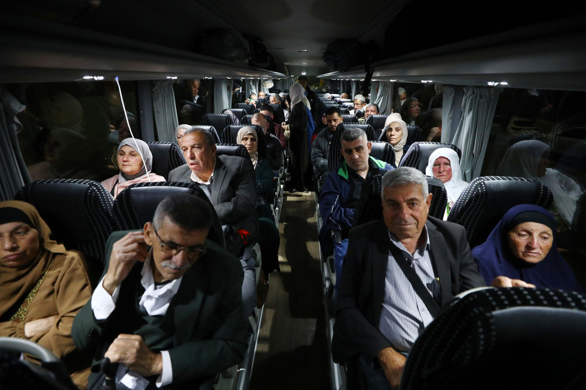 MIDEAST-WEST BANK-HEBRON-HAJJ-DEPARTURE