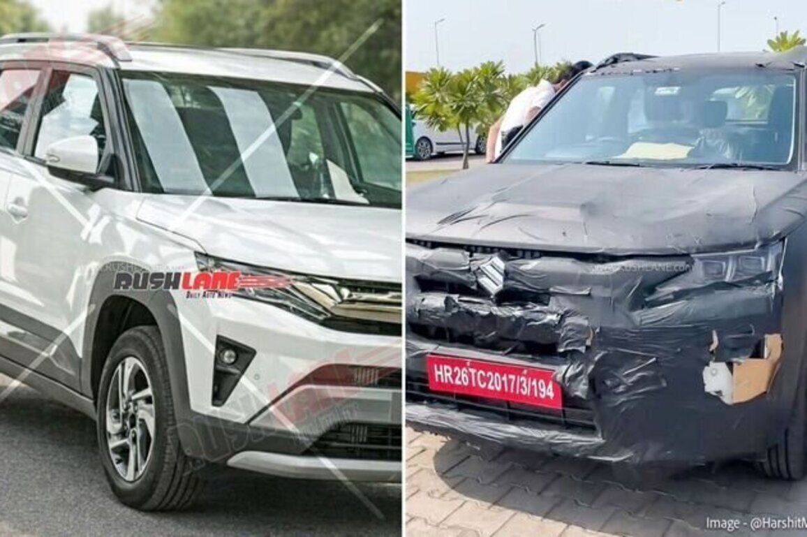 2026 Maruti Brezza Facelift Spied  New Grille, Revised Bumper Design