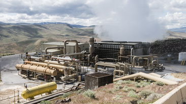 A geothermal power plant in Washoe County, Nevada