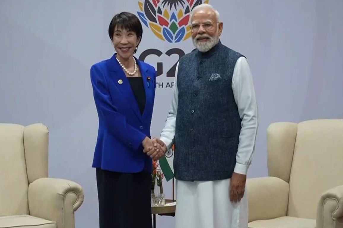 PM Modi meets Japanese PM Sanae Takaichi on sidelines of G20 Summit